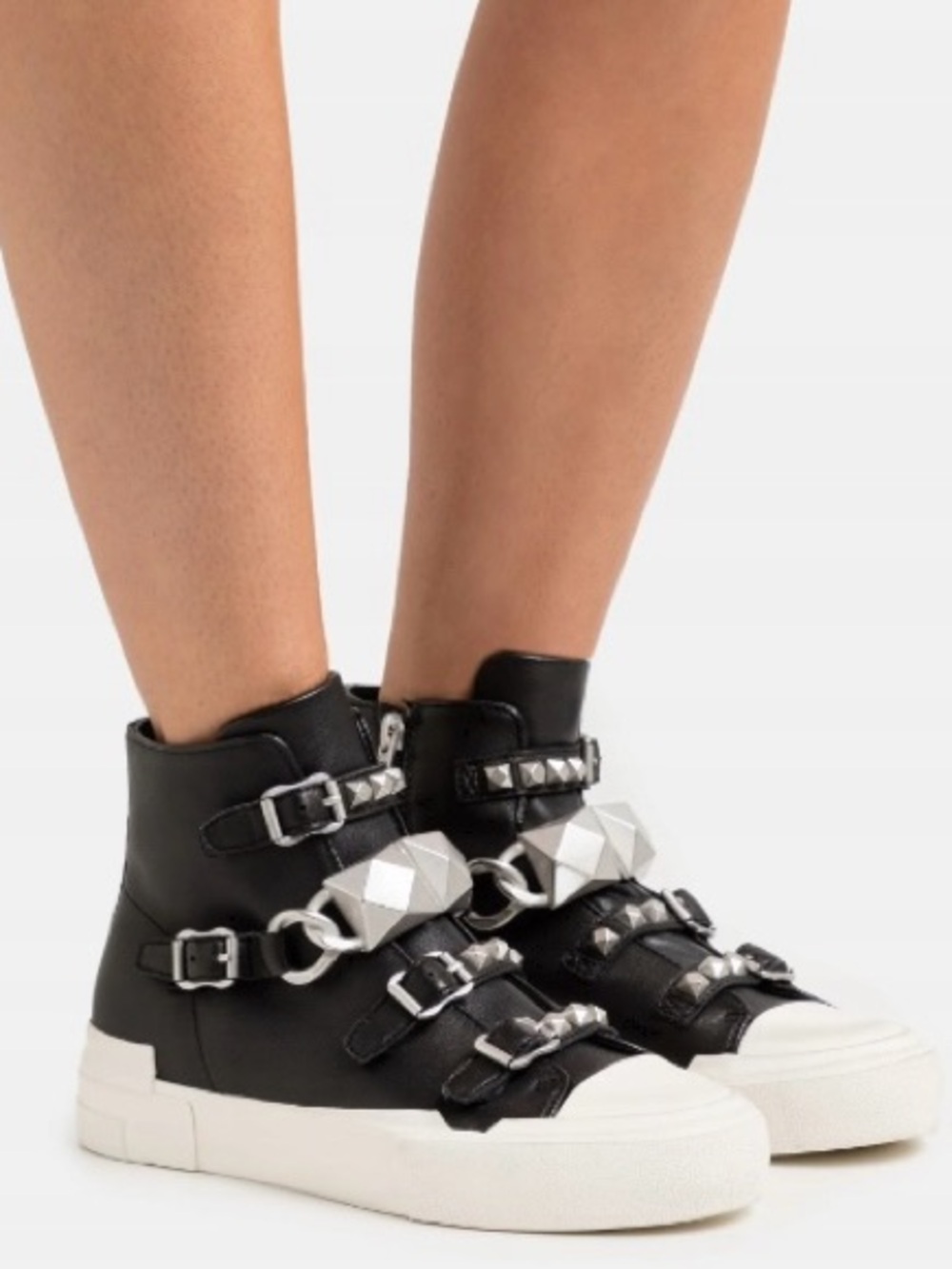 🆕{Ash} Galaxy Studded Chain High-Top Sneakers